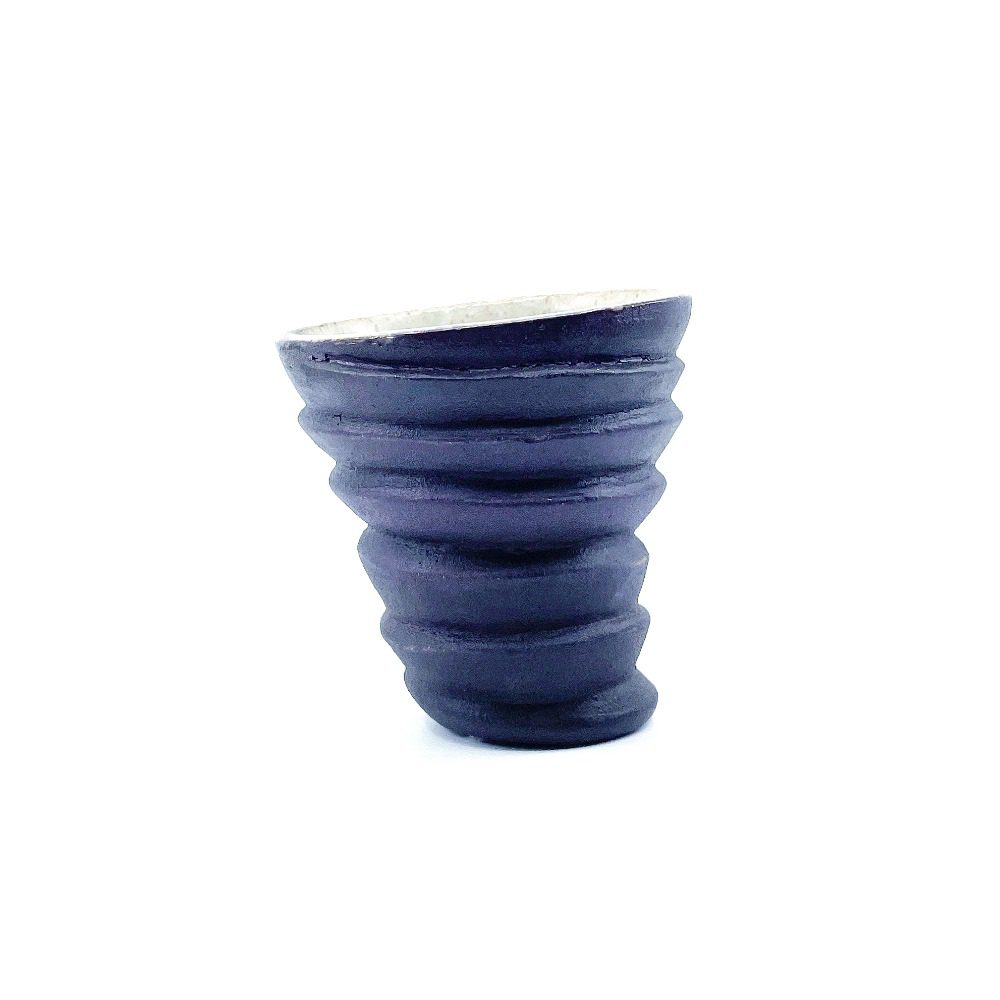 Small Leaning Dark Purple Cup